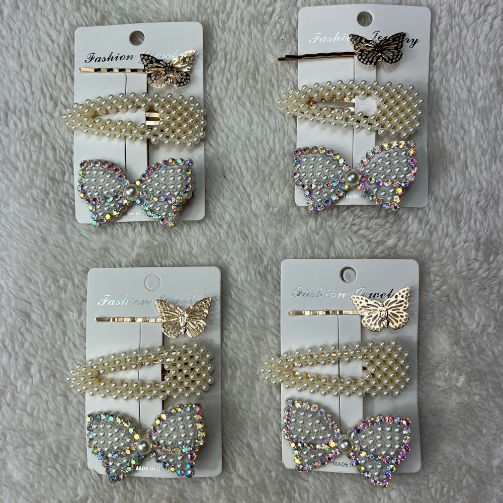Butterfly hair clip bundle pack of 4